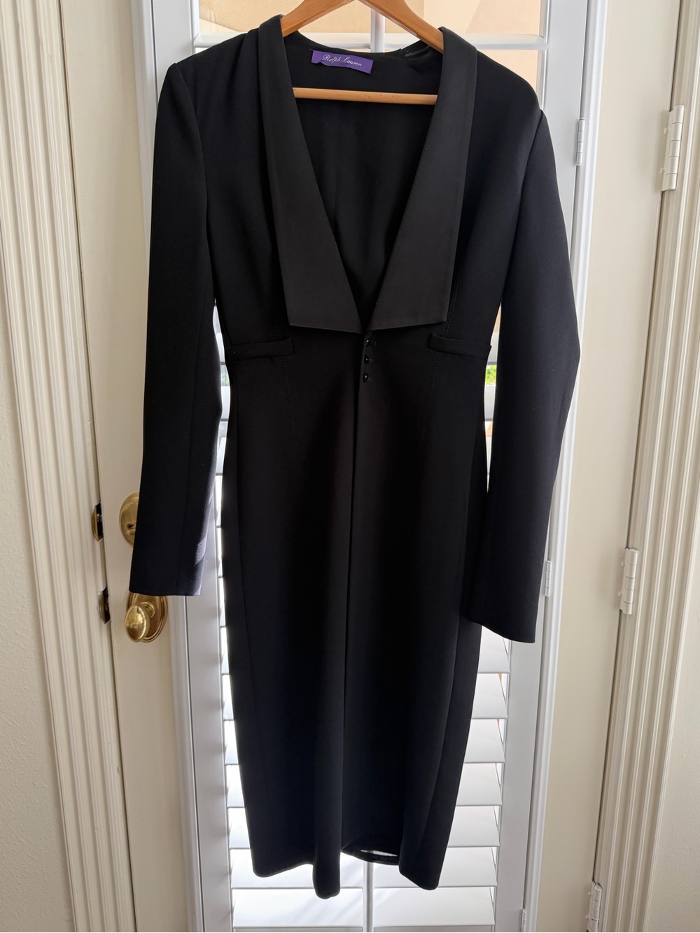 Ralph Lauren Purple Label Black Midi Dress
